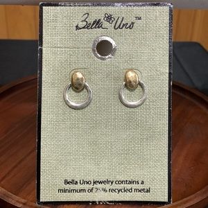 NWT Bella Uno two tone earrings